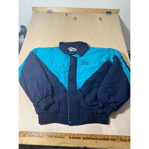 Vintage RARE FORD RACING Official Sportswear Jacket Retro USA Embroidered XL - Picture 1 of 6